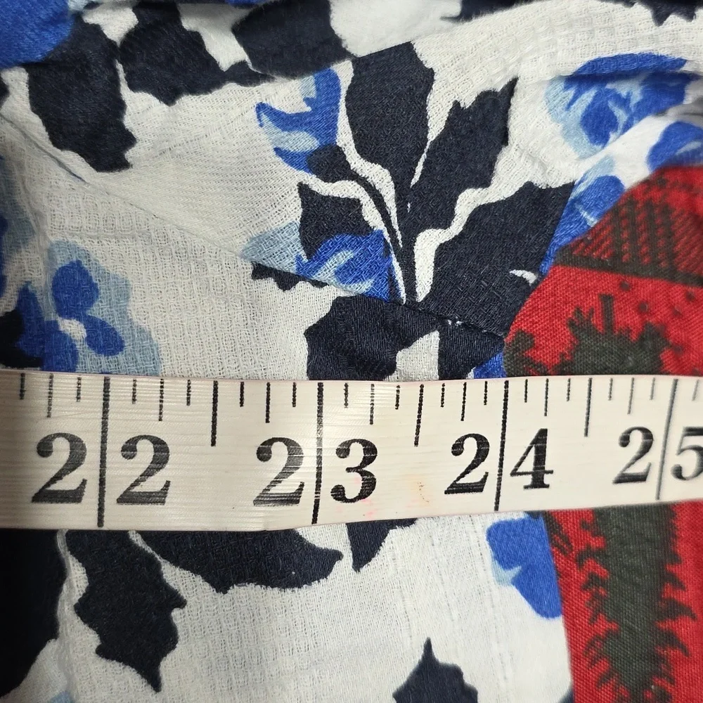 NWT VTG National Womens Nightgown Loungewear White/Blue Floral Smocked Sz 1X - Picture 12 of 13